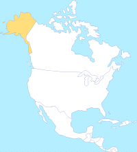 Location of Alaska (North America Map)